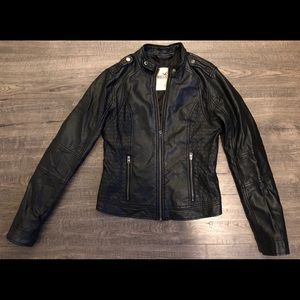 Hollister faux leather jacket size small